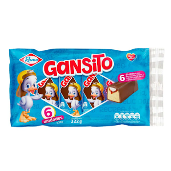 Ponqué Ramo Gansito 37g Paquete x 6 und  