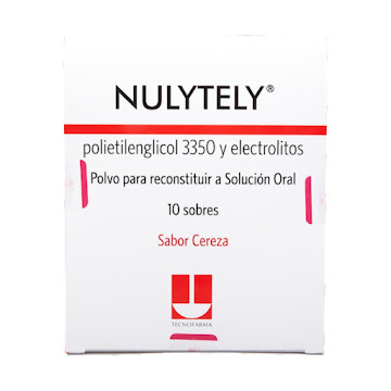 Nulytely   Polietilenglicol 3350 Tecnofarma Sabor Cereza Caja x 10 sobres 