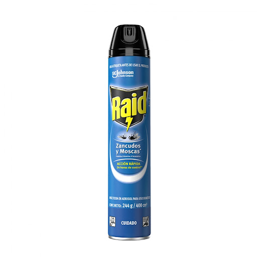 Insecticida Raid Mata Insectos Voladores En Aerosol Frasco x 400 ml