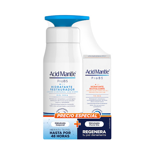 Pack Hidratante Corporal Acid Mantle Pro B5 x 400 ml + Loción Facial Acid Mantle Pro B5 Día x 50 ml