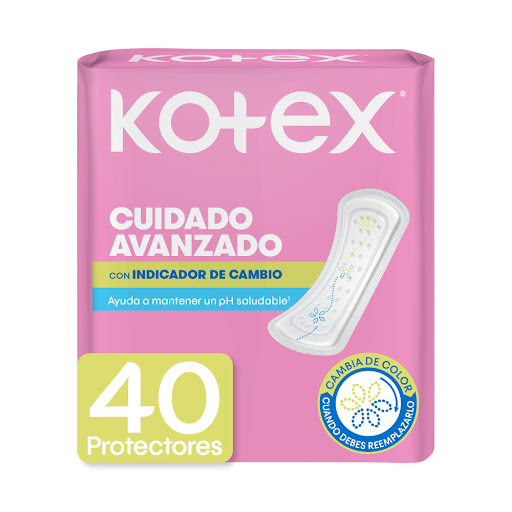Protectores Diarios Kotex Cuidado Avanzado Indicador De Cambio Paquete x 40 und