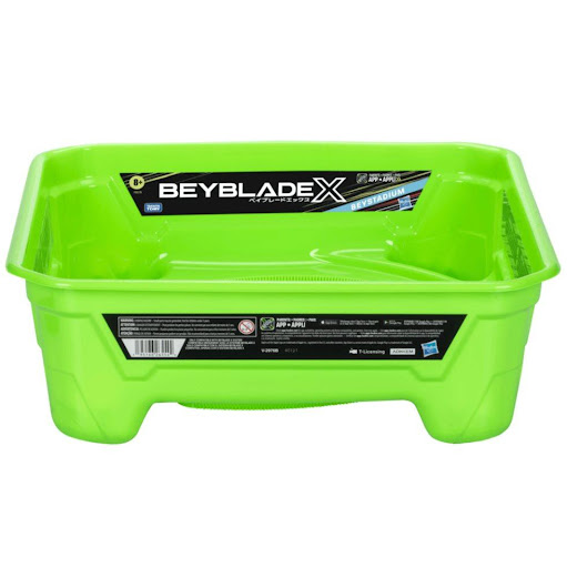 Estadio Beyblade X Beystadium Arena De Batallas Beyblade  x 1 Está diseñado para la nueva generación de tops Beyblade X. Incluye un sistema de engranajes de aceleración que permite a los tops alcanzar velocidades extremas y generar impresionantes choques. Perfec