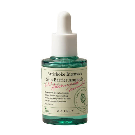 Axis-y Ampolla Hidratante de Alcachofa 30 mL AXIS-Y CAJA x 1 Ampolla reparadora para una piel más resistenteEquilibra y fortalece la barrera natural de la pielAporta hidratación duradera Calma y protege pieles sensibles y delicadas1). ALCACHOFA: Repara y refuer