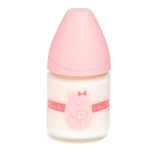 Suavinex Biberón de vidrio Meaningful 120 ml Rosa Suavinex Caja x 1  