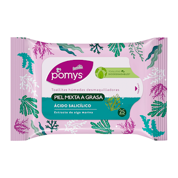 Toallitas Húmedas Pomys Desmaquilladoras Biode Mixta a Grasa Paquete x 25 und undefined
