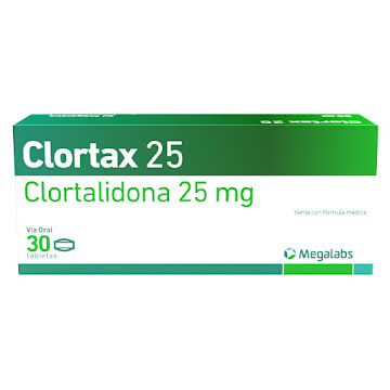 Clortax Clortalidona 25 mg Megalabs Caja x 30 Tabletas  