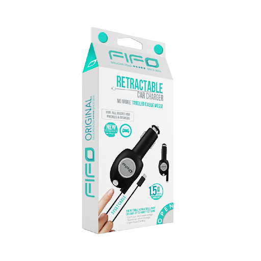 Cargador para Carro Fifo 3 Puertos Usb Negro x 1 und