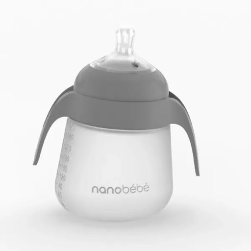 Manijas de Biberón de Silicona Gen2 - Gris Nanobébé Caja x 2 
