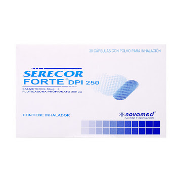 Salmeterol + Fluticasona Propionato 50ug/250ug Serecor Forte 250 Novamed Caja x 30 Cápsulas  