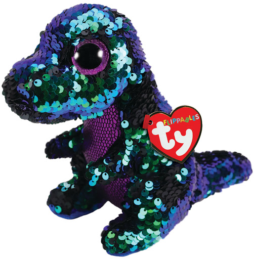 Peluche TY Flippables Crunch Dinosaurio Verde Regular x 1Unidad 
