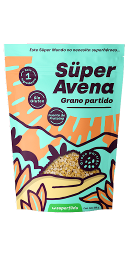 Süper Avena Grano Partido Libre De Gluten Superfuds x 500 gr