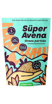 Süper Avena Grano Partido Libre De Gluten Superfuds x 500 gr  