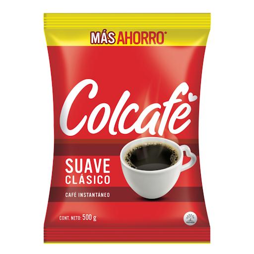 Café Colcafé Clasico Colcafé Bolsa  x 500 gr Café Colcafé Clasico, es un café instantáneo en polvo de suave sabor, para preparar en agua o en leche y disfrutar en cualquier momento.
