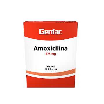 Amoxicilina 875 mg Genfar Caja x 14 Tabletas  