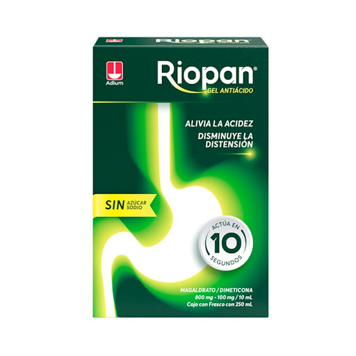Riopan Magaldrato + Dimeticona 800mg/100mg Adium Gel Frasco x 250 ml