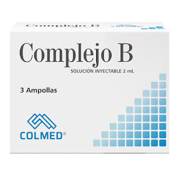 Complejo B Tiamina Clorhidrato + Piridoxina + Vitamina B12 100mg/100mg/1mg Colmed Caja x 3 Ampollas  