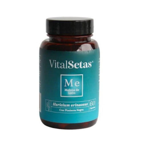 Cápsulas de Melena de León Vitalsetas VitalSetas Cápsulas x 60 La melena de león, un hongo venerado por sus beneficios para la salud cerebral, ahora disponible en cápsulas prácticas de VitalSetas. Extracto con más de 30% de betaglucanos y pimienta negra para una 