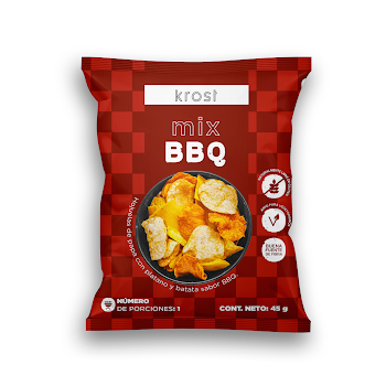 Pasabocas Krost Papa,   Batata y Plátano BBQ Paquete x 45 gr  