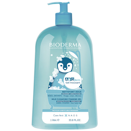 Gel Limpiador Bioderma   Abcderm Espumoso Suave Bebés x 1000 ml