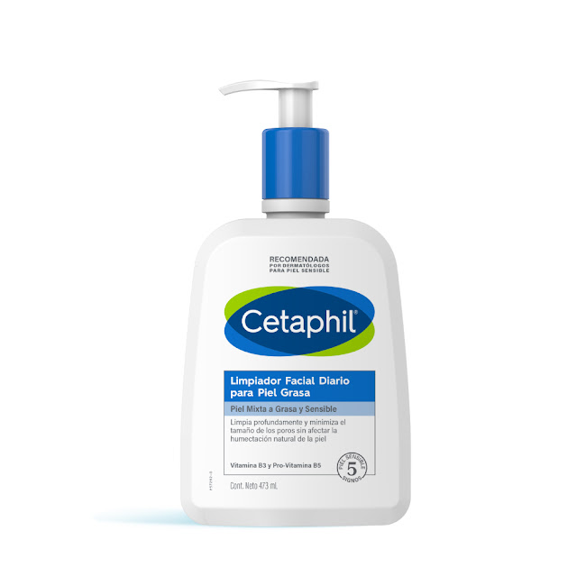 Limpiador Facial   Cetaphil Piel Grasa Diario x 473 ml  