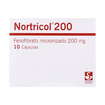 Nortricol Fenofibrato Micronizado 200 mg Siegfried Caja x 10 Cápsulas  