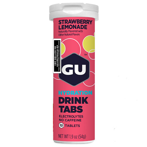 Discos Hidratantes Gu   Fresa Limonada Zona Cardio Tubo x 12 Tab