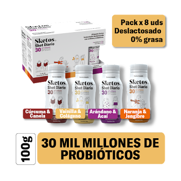 Alimento Lácteo Sketos Shot Diario Surtidos 100 gr x 8 und  