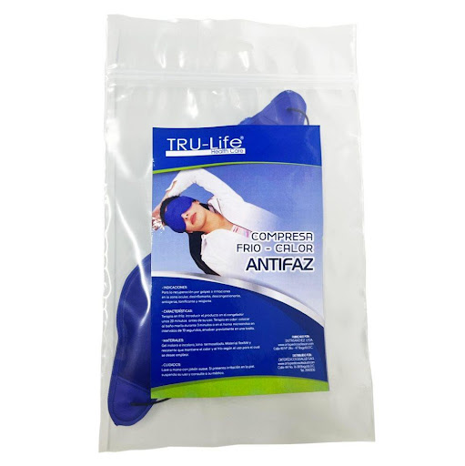 COMPRESA FRIO CALOR ANTIFAZ PEQUEÑO COMPRESA FRIO CALOR ANTIFAZ PEQUEÑO Bolsa x 1 Producto terapéutico y refrescante, opera en procesos fríos, utilizados para aliviar, desinflamar y relajar el área ubicado alrededor de los ojos.