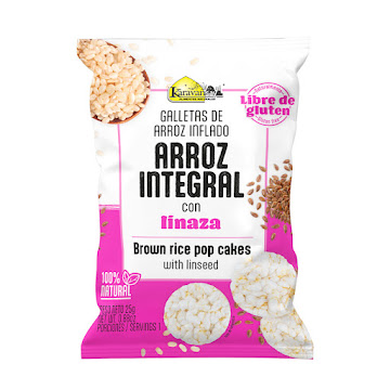 Galletas Karavanzay Arroz Inflado Con Linaza x 25 gr  