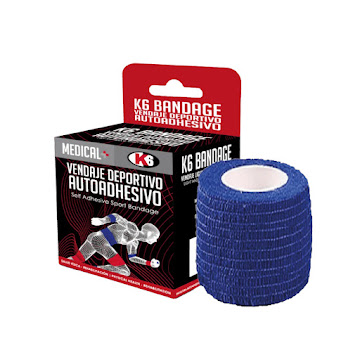 Vendaje Deportivo K6 Autoadhesivo 5cm x 4.5mt Color Azul Rey x 1 und  