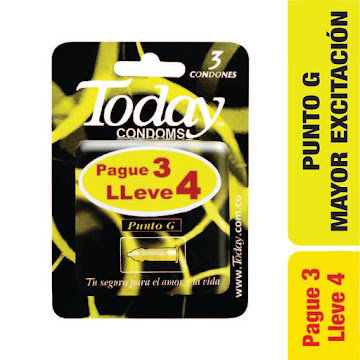 Condones Today Punto G X 4 unds  