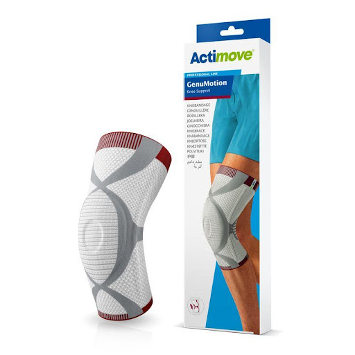 Soporte Rodilla Acm Genumotion S Actimove Individual x 1 El Soporte Rodilla ACM Genumotion L está diseñado para proporcionar estabilidad y alivio del dolor en la rodilla. Incorpora tecnología de tejido 3D y un diseño Helix que ofrece compresión médica gradi