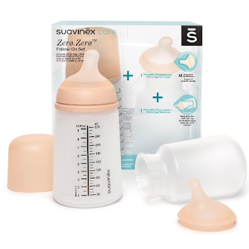 Tetero Set Iniciación Suavinex Zero Zero Anticólicos x 270 ml  