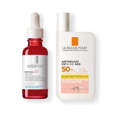 Combo Protector Solar La Roche Posay Anthelios UVmune 400 Color Fluid SPF 50+ x 50 ml + Serum Antiedad Retinol B-3 x 30 ml  