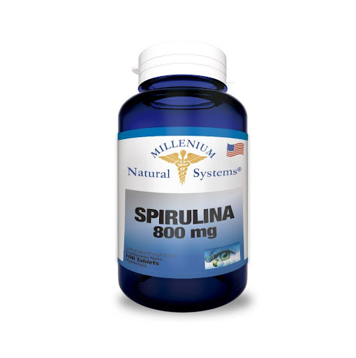 SPIRULINA 800 mg X 100 Natural Systems Frasco x 100 La espirulina es un alga unicelular, destaca por su alto valor nutritivo, tiene un efecto saciante, coadyuvante para mantener un peso saludable. ESTE PRODUCTO ES UN SUPLEMENTO DIETARIO, NO ES UN MEDIC