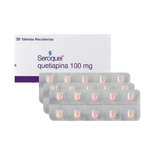 Seroquel Quetiapina 100 mg Astrazeneca Caja x 30 Comprimidos
