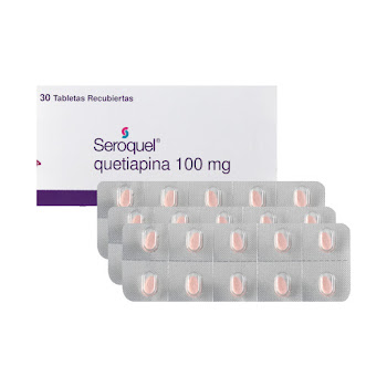 Seroquel Quetiapina 100 mg Astrazeneca Caja x 30 Comprimidos  