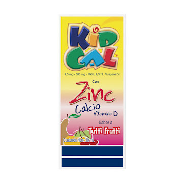 KidCal TutiFrutti 7.5/300mg Sus.Oral x180Ml.FAR Zinc Calcio Vitamina D  