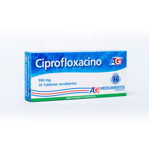 Ciprofloxacino AG 500 mg Caja x 10 Tabletas