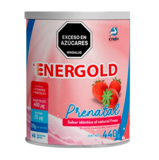 Energold Prenatal Fresa Tarro x 440gr ENERGOLD TARRO x 1 NERGOLD PRENATAL FRESA TARRO x 440 GRS
Es un suplemento dietario diseñado para complementar la nutrición diaria de adultos. Contiene vitaminas y minerales que ayudan al funcionamiento adecuado del sis