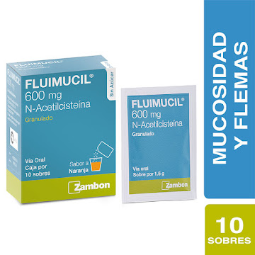 Fluimucil N Acetilcisteína 600 mg Zambon Caja x 10 Sobres  