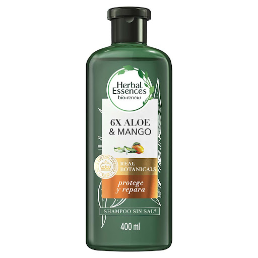 Shampoo Herbal Essences Bio Renew 6X Aloe & Mango Protege & Repara Frasco x 400 ml