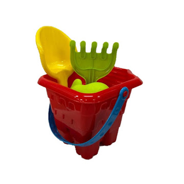 Balde Playero con   Accesorios Set x 4 Piezas 