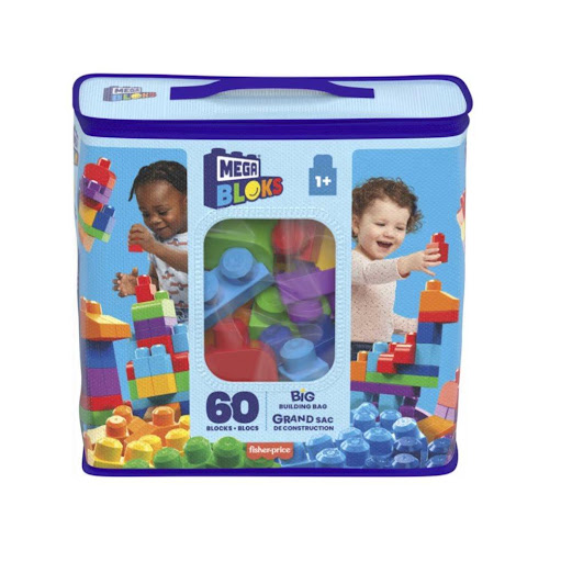 Mega Bloks Bolsa De Construcción 60 Piezas Mega Bloks  x 1 Incluye bloques de construcción grandes y seguros con colores variados. Este set permite construir estructuras sencillas o más complejas, estimulando la creatividad y el aprendizaje.
