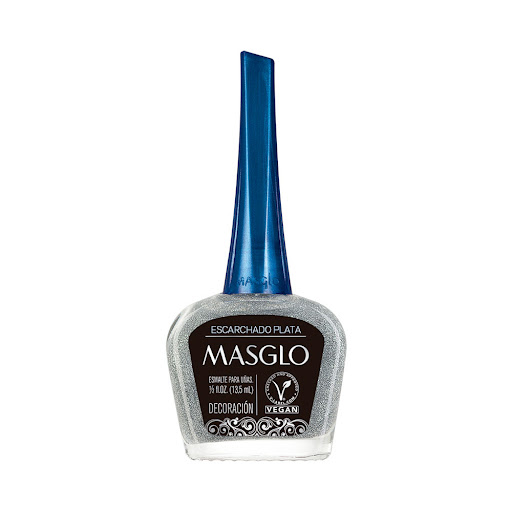 Esmalte Masglo Belleza Profesional Decoración Escarchado Plata x 13.5 ml
