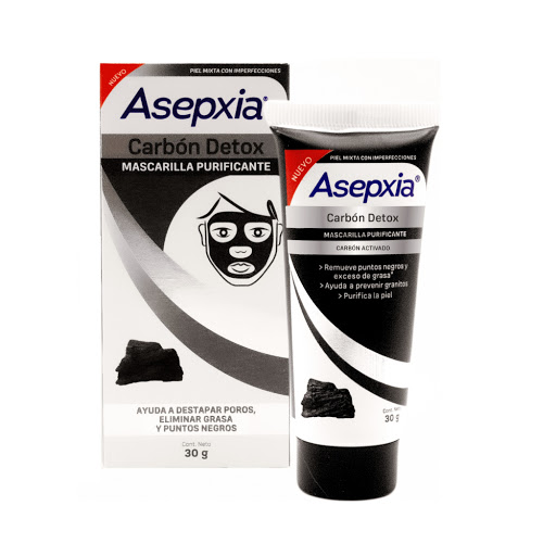 Mascarilla Facial Asepxia Antiacné Carbón x 30 gr