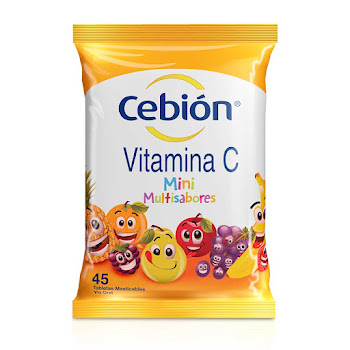 Cebión Vitamina C 100 Mg P&G Multi-Sabor x 45 Minis Tabletas Masticables  