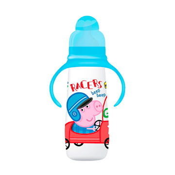 Solo Online Tetero Peppa Pig Con   Asa250ml 8ozcolor Azul X 1 Unidad 