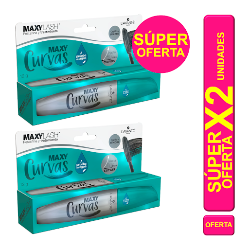  Pestañina Maxylash Maxy Curvas Water Proof 2 und x 12 gr