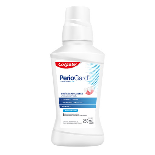 Enjuague Bucal Clorhexidina Colgate PerioGard Encías Saludables Caja x 250 ml